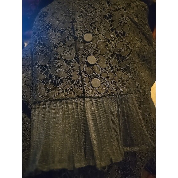 J. Crew Black Dress 12 Lace Shift Corp Core Witchy Vampire Goblin Renaissance - Picture 11 of 12